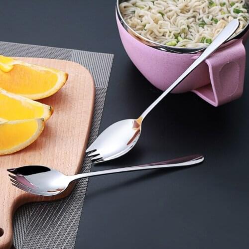 Stainless Steel Tableware 304 stainless Steel Fork Spoon Coffee Instant Noodles Dessert Spoon Salad Watermelon Spoon