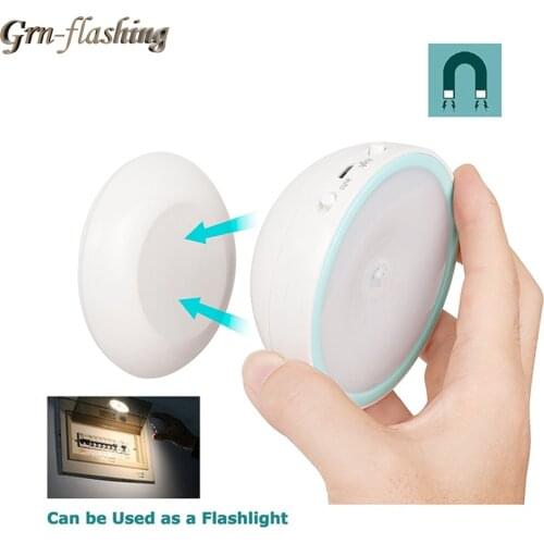 USB Rechargeable PIR Motion Sensor LED Night Light AAA Battery Powered for Toilet WC Home Kitchen Cabinet Loft Book Table Lamp