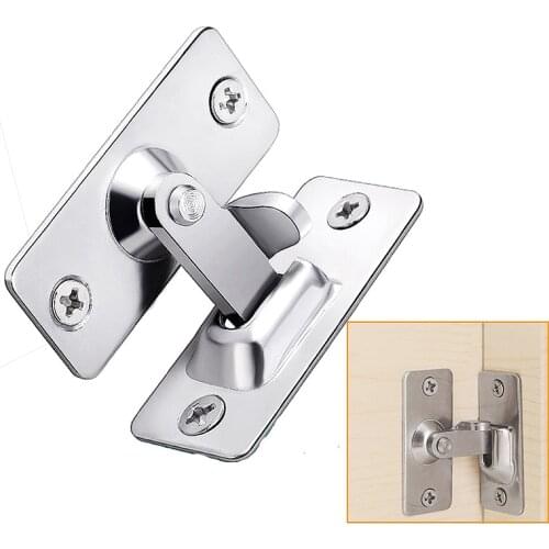 Door Lock Buckle 90 Degree Room Door Cabinets Buckle Stainless Steel Safe For Furniture, Small Pet Cages, Wooden Doors