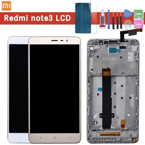 Note3 150mm 5.5" Display For XIAOMI Redmi Note 3 LCD Touch Screen Digitizer with Frame Replace CPU Mediatek Helio X10 octa-core