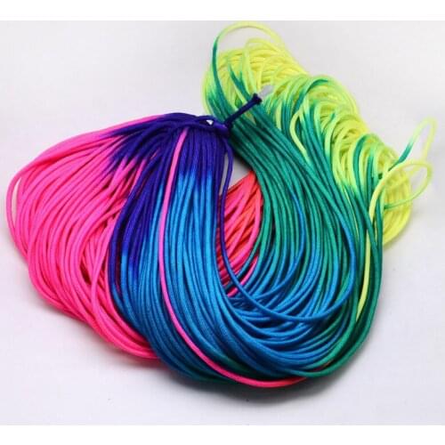 100m/bundle 4mm Random Color Nylon Cords Ropes Colorful For DIY Jewelry Accessories Finding Making Necklaces Bracelets Threads
