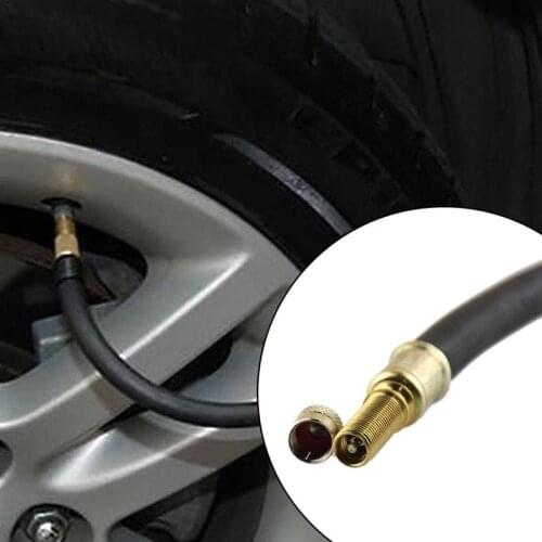 140mm Brass Tire Valve Stem Extension Pole Caps Flexible Rubber Valve Stem Tire Valve Extension Extender