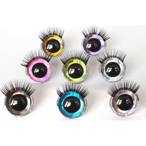 16sets 20mm 3D toy eyes Safety eyes with eyelashes-flashing eyes Plastic safety eyes