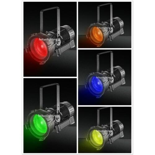 4pcs Hot Sales 12000K RDM/DMX 300W Warm/Cool White RGBWA LED Profile Fresnel Spot Ellipsoidal Stage Studio Theater Light