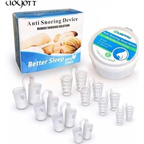 8Pcs/Box Anti Snore Apnea Nose Clip Anti-Snoring Breathe Aid Stop Snore Device Sleeping Aid Equipment Stop Snoring Clip