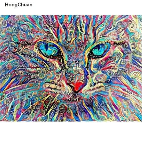 Colorful Ocelot 5D DIY Square/Round Diamond Painting Cross Stitch Seike Christmas Diamond Embroidery Home Decoration Gift