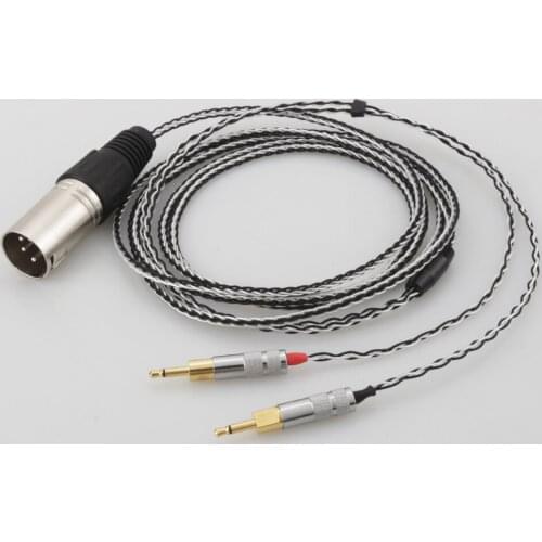 Audiocrast HiFi Cable with 4-pin XLR Balanced Male Compatible with HD700, HD 700 Headphones Silver Plated Replacement Audio Upgr
