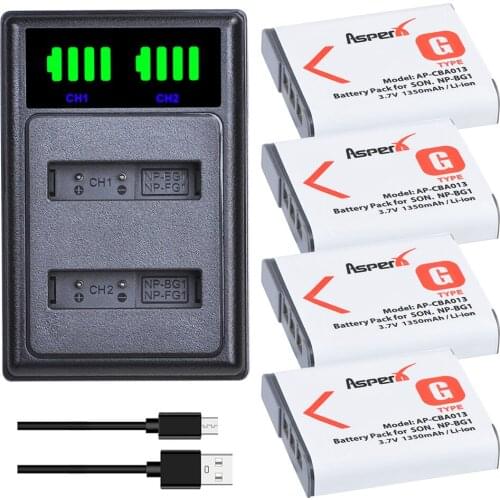 AsperX NP-BG1 NP BG1 NPBG1 Battery + LED USB Dual Charger for Sony DSC-N1 DSC-T2 DSC-H9 DSC-H10 DSC-H20 DSC-H50 DSC-H55 DSC-H7