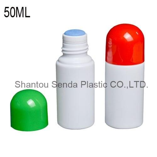 Free Shipping! 20PCS/LOT sponge top plastic bottle, white 50ml bottle, sponge applicator bottle wholesale
