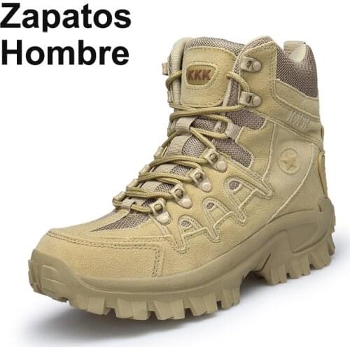 Military Boots Men Special Force Tactical Shoes Outdoor Desert Nonslip Combat Boots Waterproof Wearable Man Hiking Hunting Boots