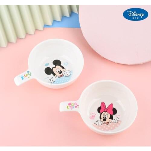 Disney Mickey Mouse Minnie Childrens Bowl Tableware Cartoon Shatter-resistant Household Creative Mickey Eating Bowl