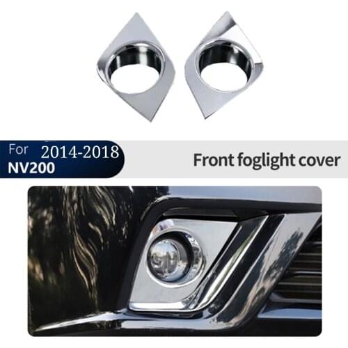 For Nissan NV200 2014-2018 High Quality ABS Chrome Plated Front Fog Lamp Frame Decoration Front Fog Lamp Frame Bright Cover