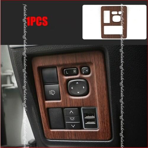 For Toyota Land Cruiser Prado FJ150 2018-2020 Peach Wood Grain Headlight Switch Button Cover Trim Car Accessories