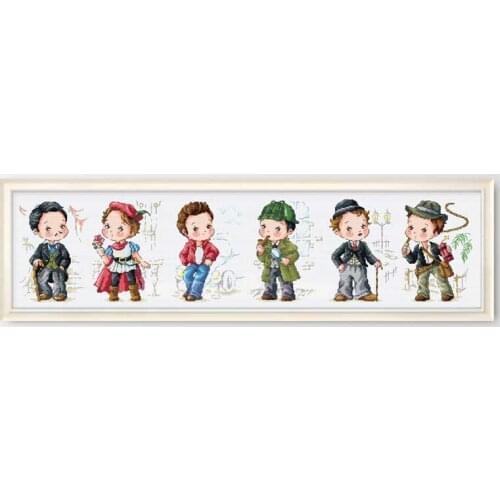 Fishxx Printed on Canvas DMC Counted Chinese Cross Stitch Kits set Embroidery Needlework Classic Movie Men