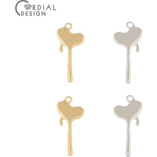 Cordial Design 100Pcs 14*32MM Jewelry Findings Components/Jewelry Accessories/Pendant/Heart Shape/Hand Made/DIY Making/Charms