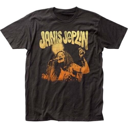 Janis Joplin Live T-Shirt - Sizecharcoal - Adult (Men) Tops New Unisex Funny Tee Shirt