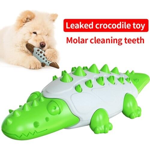 Naresh dinosaur crocodile pet molar teeth cleaning puzzle snack food leakage toy dog chewing puppies general purpose