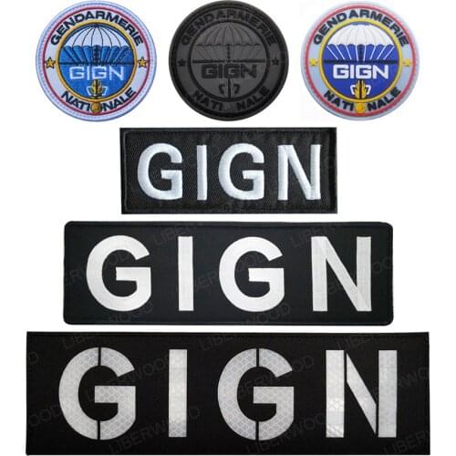 IR Infrared GIGN RAID France Gendarmerie Hook Loop Patch Reflective French Tactics Armband Applique Shoulder Badge