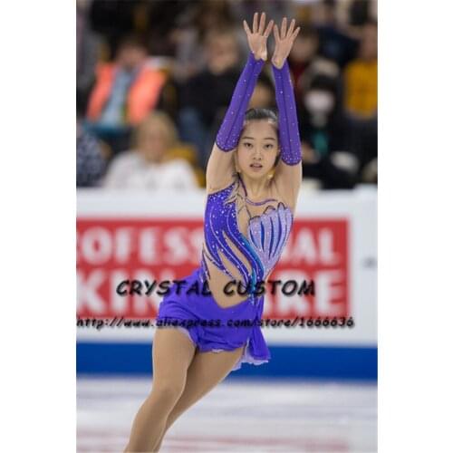 Custom Figure Skating Dresses Graceful New Brand Girls Ice Skating Dresses For Competition DR4295