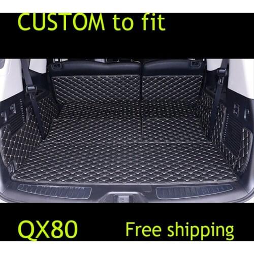 CUSTOM Cargo Liner car trunk mat carpet interior leather mats pad car-styling for Infiniti QX56 QX80 QX70 QX60