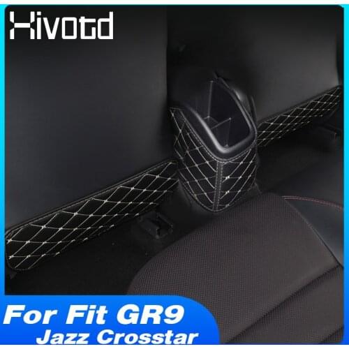 Hivotd Car Seat Back Anti-kick Mat Rear Anti-dirty Pad Protection Part Interior Accessories For Honda Fit GR9 Jazz Crosstar 2021