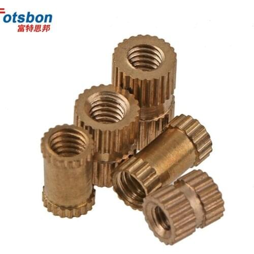 M4/M5/M6/M8 Brass Insert Nut Insertos Knurling Copper Knukles Nuts Heat Straight Threaded Knurled Inserti Insert Nuts DIN16903