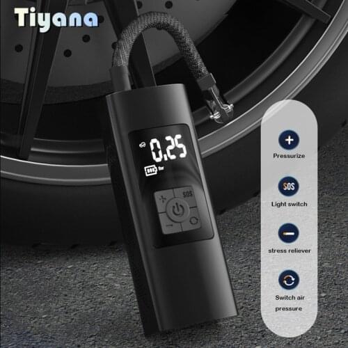 6000mah USB Rechargeable Portable Multifunctional Car Tire Inflator Smart Electric Handheld Wireless Bicycle Pump Tire Pressure