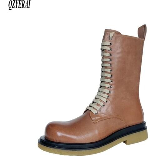 2020 New Genuine leather Women boots Motorcycle boots warm Female boots winter Women shoes ankel boots women ankle boots