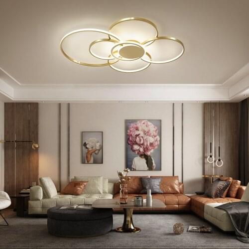 New Modern LED Ceiling Lights Black/Gold Aluminum Ceiling Lamp for living room bedroom led ceiling light lampara techo 110v 220v