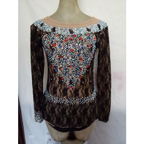 Ice Figure Skating dress/Baton Twirling Leotard/Dance/tap costume Made