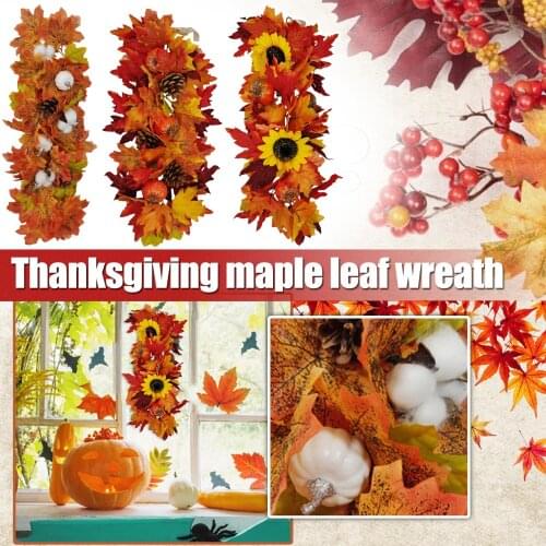 Imitation Maple Leaf Door Decoration Wall Hanging Thanksgiving Decoration Xmas Tree Decor Hanging Elf Pendant Christmas Kid Gift