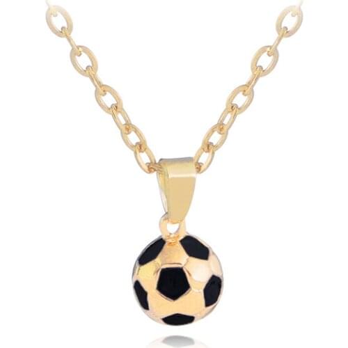 Lucky Ball Geometric Round World Cup Personality Football Pendant Necklace Love Woman Mother Girl Gift Wedding blessing Jewelry