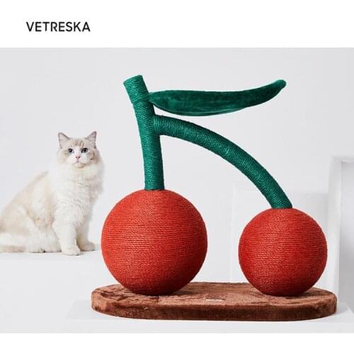 Cherry Cat Climbing Frame, Cat Tree, Sisal Material, Wear-resistant And Bite-resistant