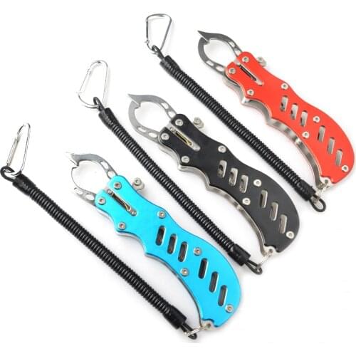 TOMA 1pcs Fish Lip Gripper fishing Clamp Fishing Pliers Controller Stainless Steel 17cm 165g Fishing Tackle Accessories