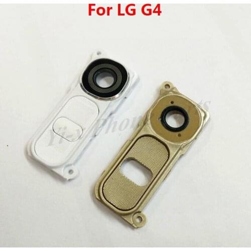 Back Camera Glass Lens Cover with Frame Holder For LG G4 H810 H811 H815 F500 Rear Camera Bezel Frame Cover