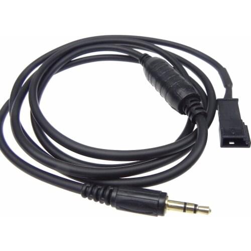 1pcs High Qualty 3 Pin 3.5mm male connector Jack AUX Adapter Radio Interface Cable For BMW BM54 E39 E46 E53 X5 141.5cm