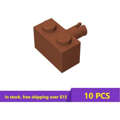 10PCS MOC Bricks Compatible Assembles Particles 2458 1x2 For Building Blocks Parts DIY enlighten block bricks Educational Toys