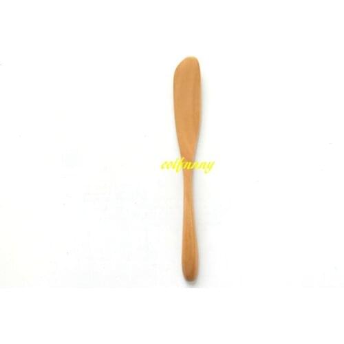 10pcs/lot Free Shipping 15x2.3cm Wooden Butter Knife Wood Jam knife Pastry Cream Cheese Butter Cake Knife Cake tableware