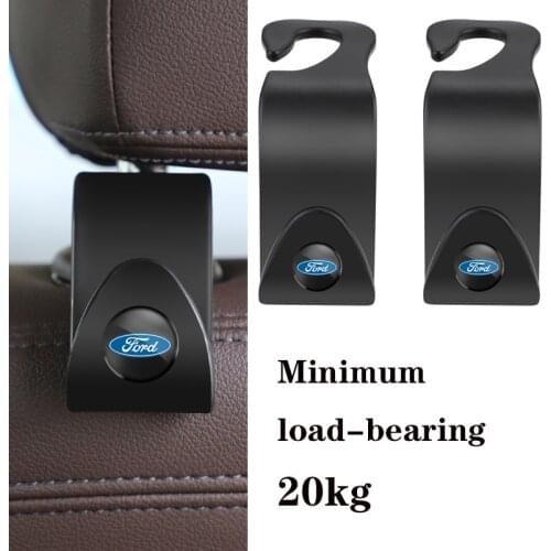 2Pcs ABS Car Rear Seat Back Portable Hanging Hooks For Ford Focus Fiesta Ranger Mondeo S-MAX Kuga Mustang Fusion Everest Escape