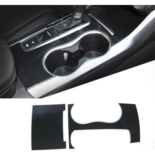 2pcs Carbon Fiber Style Console Gear Shift Panel Cover Trim Decor Moulding Fit for Acura TLX 2015 2016 2017 2018 2019 2020