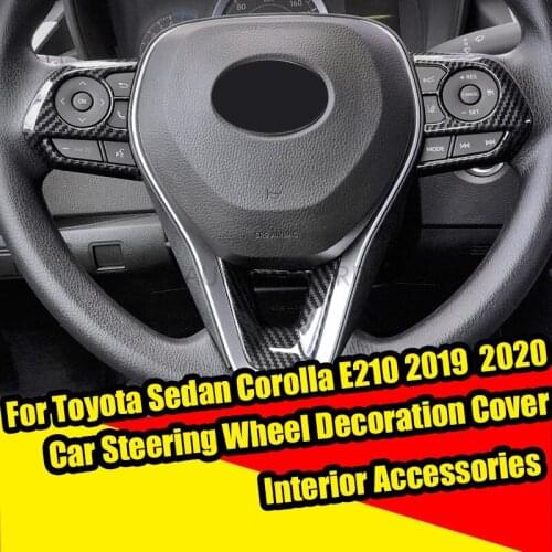 For Toyota Sedan Corolla E210 2019 2020 Car Steering Wheel Decoration Cover Trim Interior Accessories 3PCS