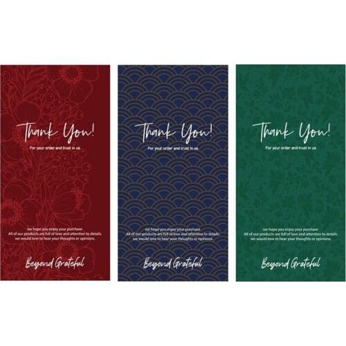 50Pcs/Pack Thank You For Your Order Stickers Red Green Blue Sticker Labels For Small Business Gift Box Sealing Decoration