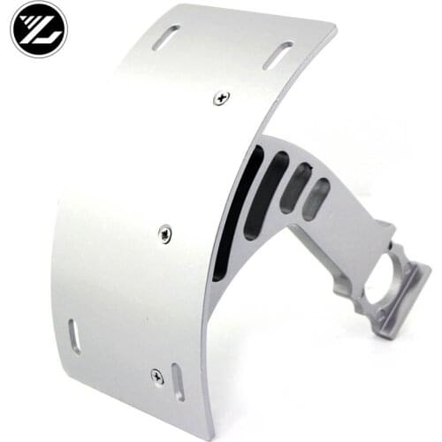 Motorcycle accessories Silver Curved Side Mount License Plate Bracket Tag For Honda 2002 2003 CBR954R 2000-2005 RC51 04 02 03 01