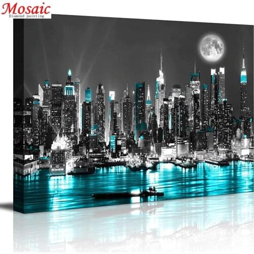 5D Diamond Painting new york black and white city landscape Home Decoration Full Drill Embroidery Handicraft Art Kits Picture