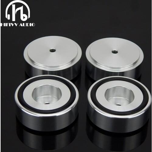 Aluminum foot pads for amplifier case speaker chassis PC Machine feet Mats Pads 4PCS Diameter 44mm height 17mm