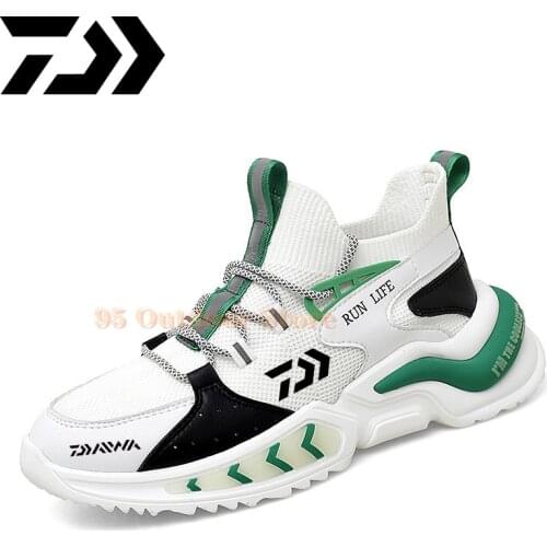 Daiwa Men Hiking Fishing Shoes Anti-skid Mountain Climbing Boots Outdoor Athletic Breathable Waterproof Anti-wear Fishing Shoes