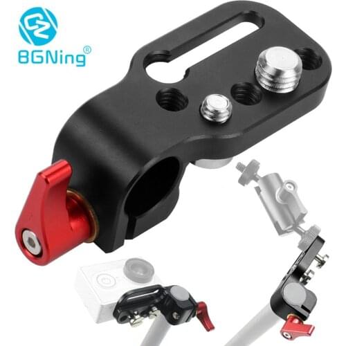 BGNing Aluminum Alloy Quick Release Plate 15mm Rod Clamp for 1/4" 3/8" Cheese Plate Bracket Camera Rig Clamp Microphone Stand