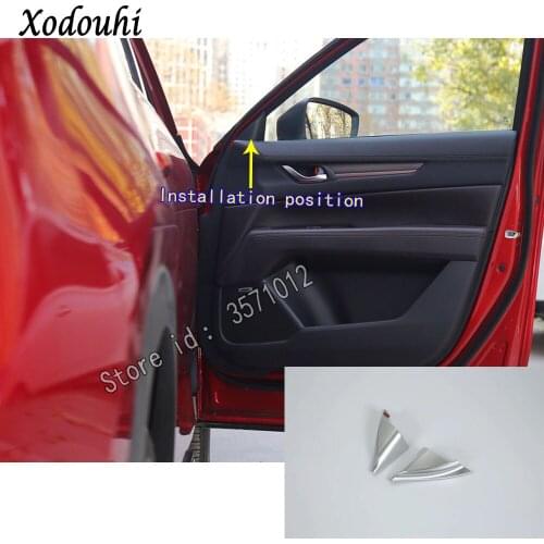 For Mazda CX8 CX-8 2017 2018 2019 2020 Car Sticker Ornament Inner A Column Audio Speak Window Windshield Side Triangle Trim