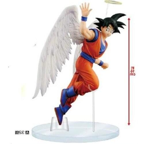 Dragon Ball Anime Peripheral Angel Goku DS Scene Goodbye with Halo Wings Doll Figure Figure Decoration Gift