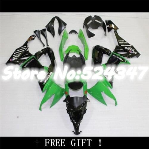 Fei-custom For KAWASAKI NINJA 2008 2009 2010 ZX-10R green black ZX10R ZX 10R 08-10 08 09 10 glossy green Fairing